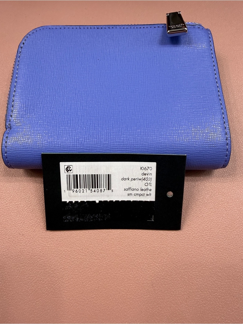 kate spade blue zip-around leather wallet - Picture 4 of 5